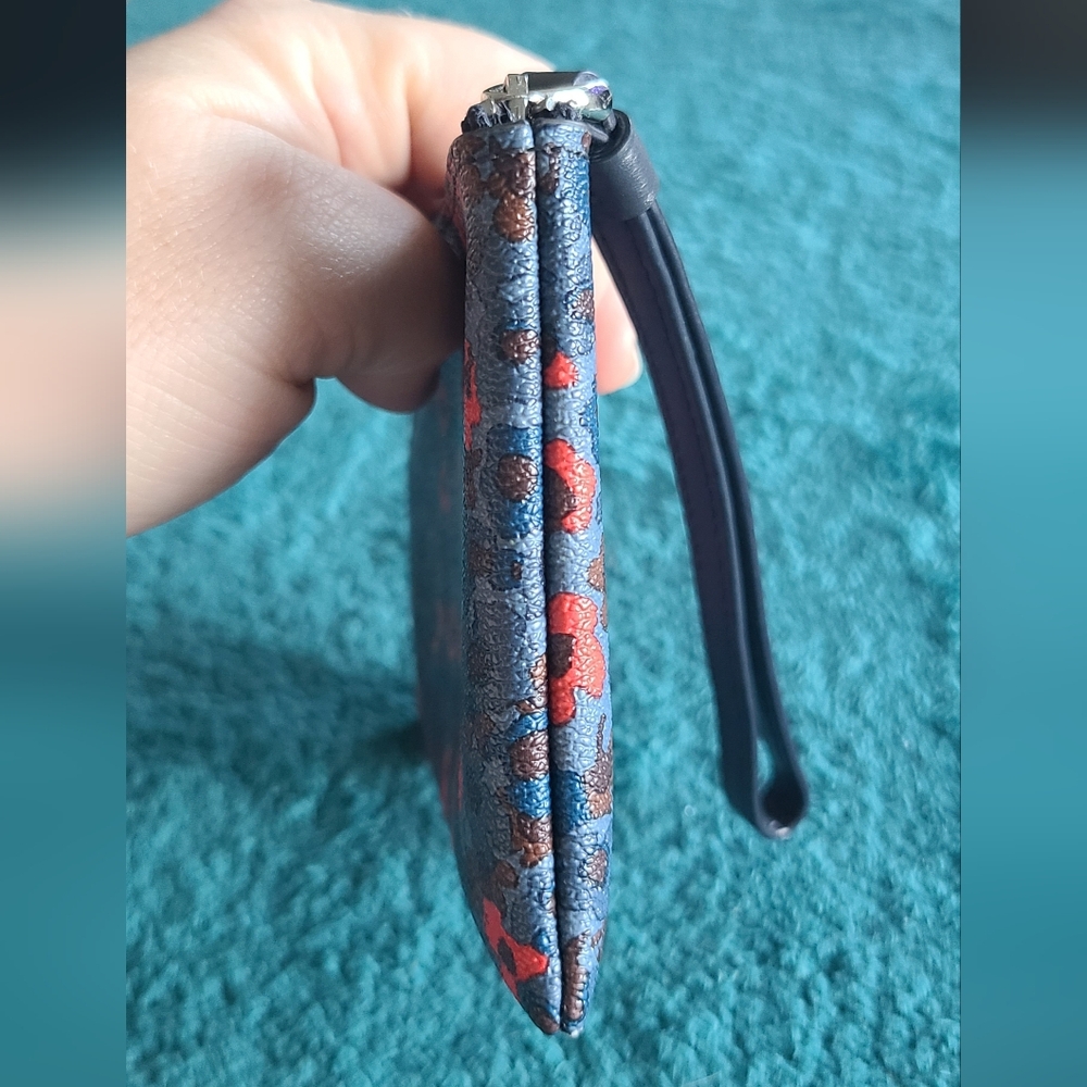 Coach Floral Print Corner Zip Wristlet - Picture 5 of 12